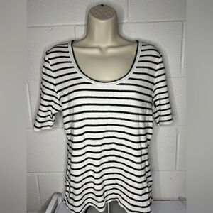 Everlane Scoop Neck Stripped Tee Women’s Large